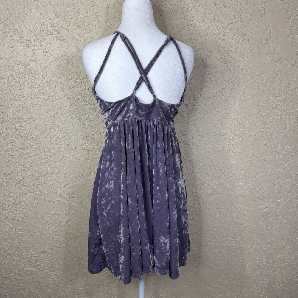 Wild Fable Womens Velvet Mini Skater Dress Purple Sz M Whimsigoth Fairy Grunge - Picture 4 of 13